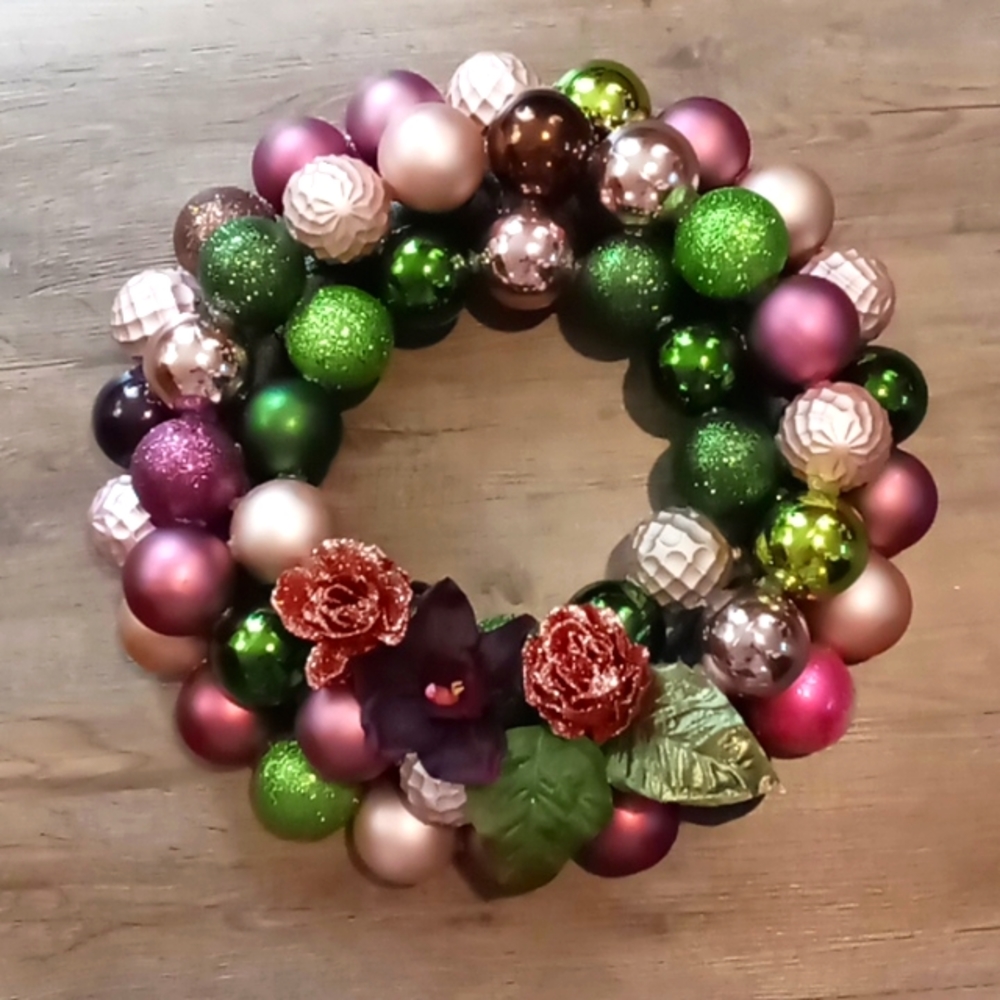 Handmade holiday wreath
